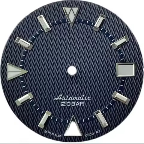 28.5mm NH35 S Green Luminous Matte Dial Suitable Japanese for Seiko NH36 4R 36A Movement Abalone Div