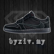 hot TRAVIS SCOTT X AIR JORDAN 1 LOW TS 4.0 BLACK PHANTOM AJ1 DM7866-001 NIKE WOMEN MEN SHOES KASUT