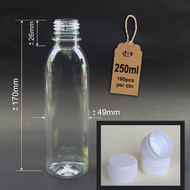 Drinks Beverages Flat Surface PET Botol Plastik Kosong 空瓶子 Empty Plastic Bottle 250ml x 180pcs