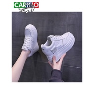 KY/🏅Cartelo Crocodile（CARTELO）Hidden Heel White Shoes Women2023Autumn New Thick-Soled Leather Casual Shoes All-Match Sma