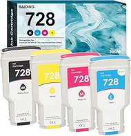 728 Ink Cartridges 300 ml F9J68A F9J67A F9J66A F9J65A Compatible for HP DesignJet T830 MFP & T730 La