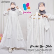 KALILA Maxi Dress Gamis Abaya Crinkle Airflow mix Brukat Malika Sapto Inner Outer Anak Perempuan Rem