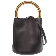Marni Panier 黑色皮革兩用手提包/肩背包/水桶包，成色極佳，貨號 0617 [二手] MARNI