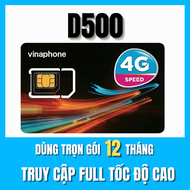 Sim Vinaphone 5G D500 Trọn Gói 1 Năm Sử Dụng Miễn Phí 60GB/Năm (5GB/Tháng) Tốc Độ Cao - Hỗ Trợ Làm