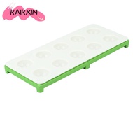 KAIKXIN Ravioli Maker Press, Aluminum Alloy ABS Green Silver Ravioli Mold, Durable Efficient 10 Hole