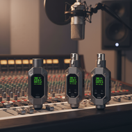 Professional XLR Wireless Converter for Dynamic Microphones: Rechargeable, Low Latency Transmitter a