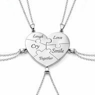 5pcs Love Puzzle Friendship Necklace Set BFF Necklace Best Friend CoupleFOREVER Friend Unique Gift W