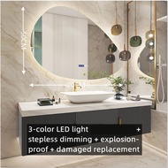 Bathroom Intelligent Mirror Tri Color LED Light Bedroom Mirror Washroom Makeup Mirror Beauty Makeup