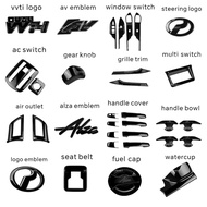 Vemart perodua alza new 2022-2024 car GLOSSY black interior exterior accessories alza baru