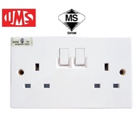 SEMENYIH UMS 2213A 13A 2 GANG SWITCHED SOCKET OUTLET / SWITCH SOCKET