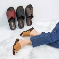 [COCORO Japanese Shoes Store] AMERICAYA 8205A Cross Belt Footbed Slip-on