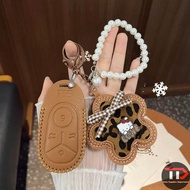 Geely leather cartoon car key holder for EX2/EX2 Pro/Geome EX5 EV