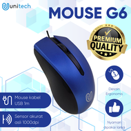 Mouse Kabel Unitech G6 Untuk Komputer Laptop PC 1000dpi