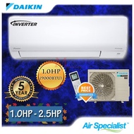 (KLANG VALLEY ONLY) Daikin 1.0HP-2.5HP Inverter Wall Mounted Air Conditioner (R32 Gas) - FTKF-A Seri