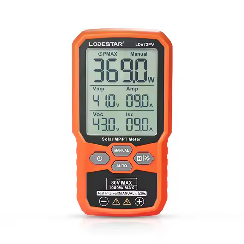 LODESTAR LD673PV Digital 1000W MPPT Photovoltaic Tester Solar Panel Maximum Power Open Circuit Volta