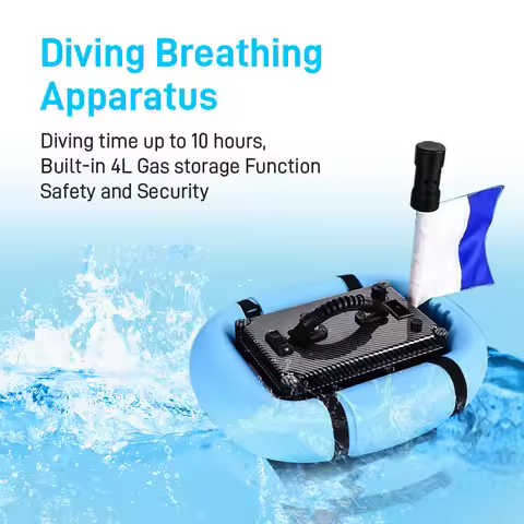 Underwater Ventilator Built-in 4L Gas Storage- 10H Underwater Breathing 12M Scuba Diving Ventilator