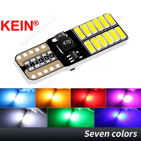 KEIN 10PCS 24SMD Led T10 Bulb WY5W W5W 194 5w5 BAX9S BAY9S BA9S H6W H21W T4W Interior License Plate 