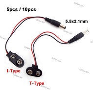 9V Battery Connector Power Clips DC male Jack Male 5.5mmx2.1mmAlligator Snap Adapter Wire Holder Cab