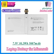 GlobeTrove， แบตเตอรี่แล็ปท็อป G3HTA027H DYNR01 สำหรับ Microsoft Surface Pro 4 Pro4 1724 12.3" Series