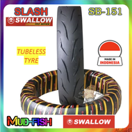 TAYAR SWALLOW 90/80-17 | 110/70-17 TL SLASH SB-151 TUBELESS TYRE SB151 SOFT COMPOUND (PATTERN BRIDGE
