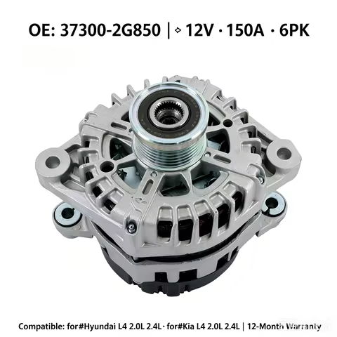 Car Alternator OE 37300-2G850 12V 150A 6PK Generator For Hyundai Santa Fe Kia Optima Sorento 2.0L 2.