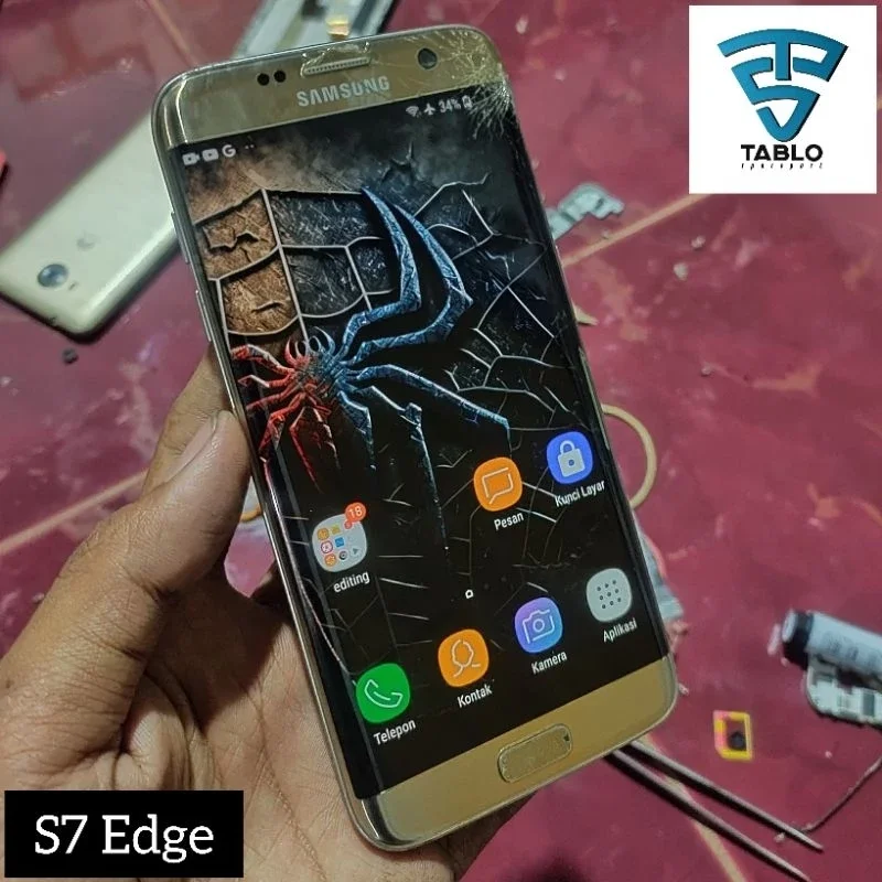 Samsung S7 edge DoCoMo second minus retak tompel