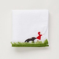 HIKKOMI 小紅帽刺繡手帕 棉麻交織 日本製 交換禮物