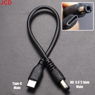 JCD DC Type-c Male Female To 5.5*2.1 Female Cables 5521 Power Jack DC Power Conector 5.5x2.1 Adapter