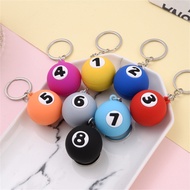 Creative Mini Billiards Pool Keychain Fashion Colorful Table Ball Keyring Bag Ornaments For Men Women Sporting Fans Gifts