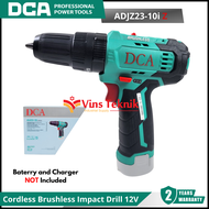 Mesin Bor Baterai Cordless Brushless Impact Drill 10mm 12V DCA ADJZ23-10i Z ADJZ23-10iZ
