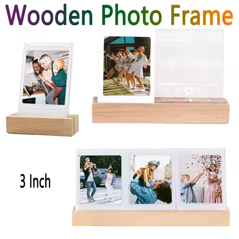 3 Inch Decorative Photo Frame Acrylic LED Light Photo Table For Fujifilm Instax Mini 12 Liplay 8 9 F