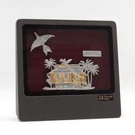 KL Pewter [684] Rumah Kampung & Wau Kucing (Gold) | Table Frame