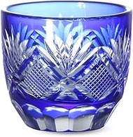 J-kitchens Retro Kiriko Glass Cup, Japanese Sake, Diameter 2.4 x H2.0 inches (60 x 50 mm), 2.4 fl oz