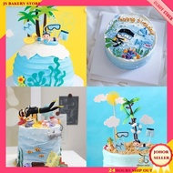 【JS Bakery Store】Snorkeling Diving Diver Cake Topper 潜水员浮潜蛋糕装饰