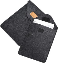 Cecety TM 7-8 inch Felt Tablet Sleeve Case Protective Cover Bag for Lenovo Tab M8/ iPad Mini/ Mini 5 4 3/ Samsung Galaxy Tab A7 Lite/ Tab Active3/ Tab S6 Tab A 8.0/ Fire HD 8/ HD 8 Plus/ 7, Black