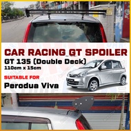 ✈️ Perodua Viva - Car Racing GT Spoiler Coated Aerodynamics Design Aluminum Rear Trunk GT Wing Spoil