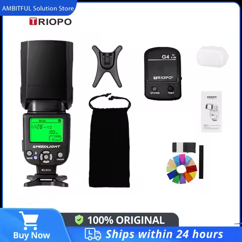 Triopo TR-950II Flash Light Speedlite + G4 2.4G Wireless Transmission For Nikon Canon 650D 550D 450D