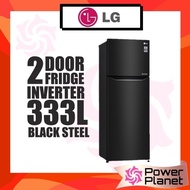 Lg 2 Door fridge GN-C372SXCC refrigerator 333L Black Steel Inverter Refrigerator / Peti Sejuk / 冰箱 . 电冰箱