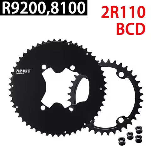 Pass Quest Chainring 110 BCD Chainring for Shimano Ultegra R8100 Dura Ace 9200 Road Bike Plate 48 35