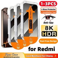 for Redmi Screen Protector for Redmi 12C 13C Dust Free Installation Privacy Protective Film Anti Spy