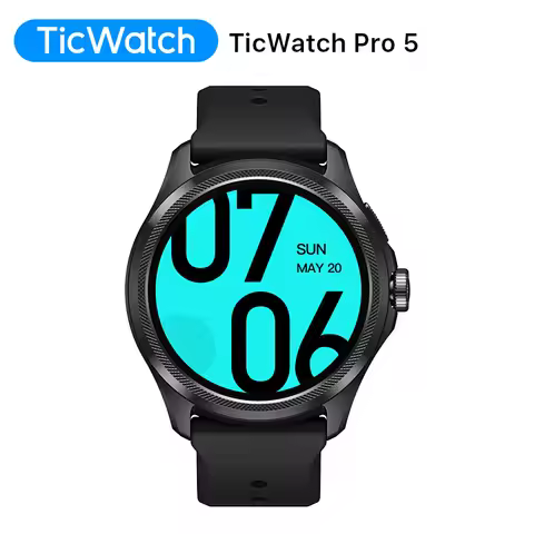 TicWatch Pro 5 (Refurbished) Wear OS Smartwatch Built 100+ Sports Modes 5ATM Water-resistance Compas
