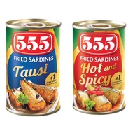 Philippines 555 Fried Sardines Tausi/Spicy Canned 155g