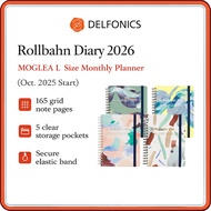 Delfonics Rollbahn Diary 2026 L-Size Monthly Planner (Oct 2025-Dec 2026) by MOGLEA – 4 Cover Variant