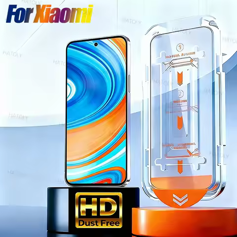 Dust Free Easy Install Screen Protector For Xiaomi Redmi Note 9 Pro Tempered Glass Xiaomi Redmi Note
