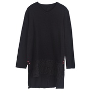 XITAO T-shirt  Black Long Sleeve Tee Women Casual T-shirt