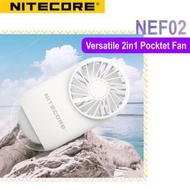 NITECORE - NEF02 2合1 LED 輕薄 手提小風扇 - 白色