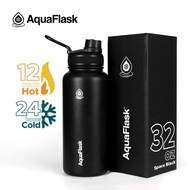 AquaFlask (22/32/40oz) Wide Mouth with Spout Lid Vacuum Insulated Drinking Water Aqua Flask