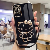 Soft Case Infinix Note 8 Case Stand Holder Mirror Silicone Luxury Plating