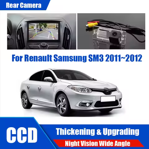 Car Reverse Rear View Camera For Renault Samsung SM3 2011~2012 CCD Full HD Night Vision Backup Parki
