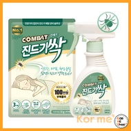 [COMBAT] Strong Dust Mites Killer Sheet 4pcs and Spray 290ml, Dust Mite Remover, Dust Mite Repellent